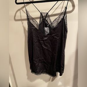 Sexy Black V-Neck Lace Sexy Sleeveless blouse Medium